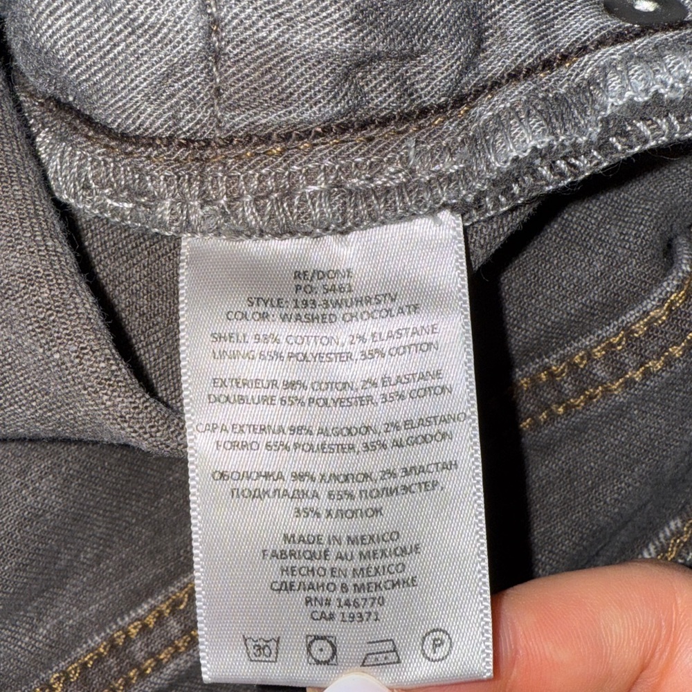 Re/Done Washed Chocolate High Rise Jeans